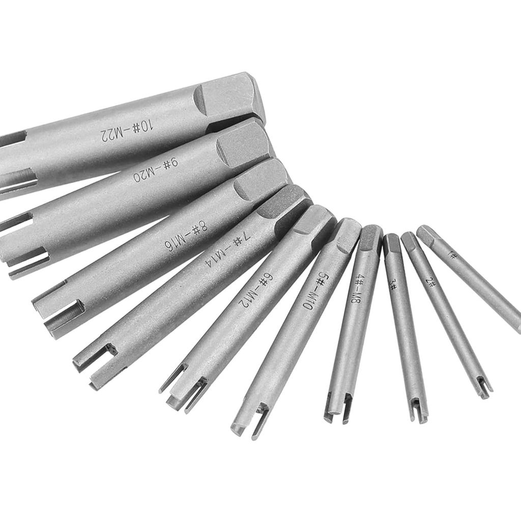 Tap Extractor 3/4 Flute Broken Tap Extractor, Screw Extractor Head Screw Remover Damaged Screw Extractor Set for Industrial Screw Bolt Removal Home