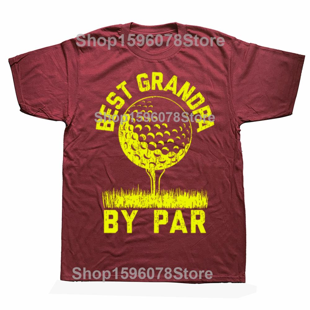 Golfing T Shirts Best Dad By Par and Other Golf T Shirt Men Cotton Humor Streetwear Tee Shirt Short Sleeve Unisex Loose Clothing