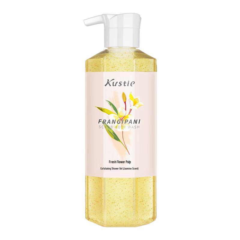 Kustie White Jasmine Flower Pulp Scrub Shower Gel