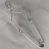 Clește Argintiu Laboratoare 14,5 cm Lungime cu Prinderi pentru Degete Durabil Clește pentru Tuburi de Test Experiment de Laborator