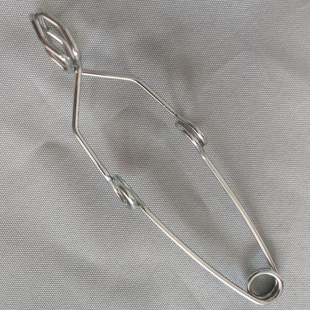 Clește Argintiu Laboratoare 14,5 cm Lungime cu Prinderi pentru Degete Durabil Clește pentru Tuburi de Test Experiment de Laborator