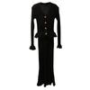 Elegant French-Style V-Neck Slim Fit Fishtail Knit Dress