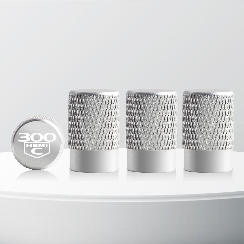 Aluminum 300 HEMI C Logo Car Wheel Tire Valve Stem Caps Tyre Valve Covers For Chrysler 300C 300E Concorde Eagle Dodge 4pcs ZZ9
