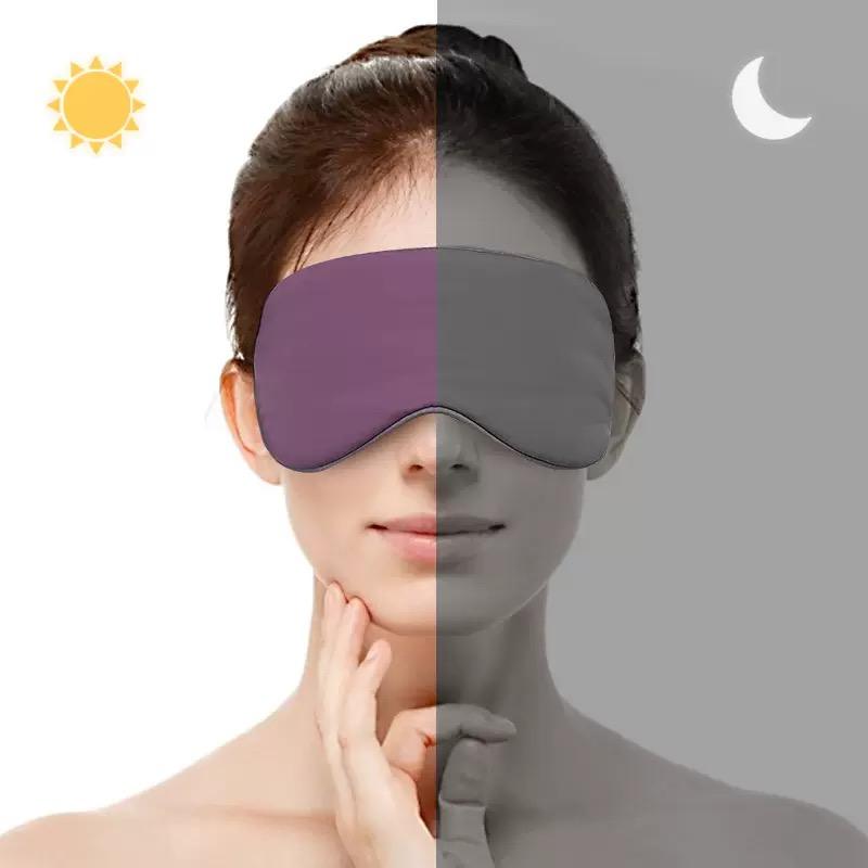Sleeping Eye Mask Korean Style Ice Silk Warm And Cool Dual Use Adjustable Travel Light Blocking Breathable Eye Mask