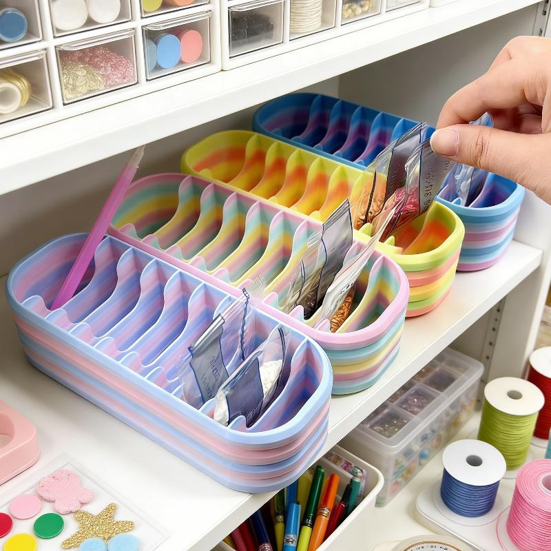 10-Compartment Bead Storage Box With Color-Coded Organizer Durable Craft Container Suitable For Diy Hobbyists Craft Lovers