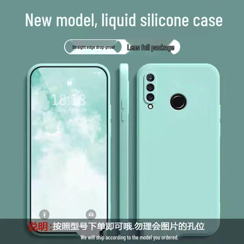 Huawei Nova4e Liquid Silicone Drop-Proof Protective Case: Full Coverage, Solid Color, Skin-Friendly.