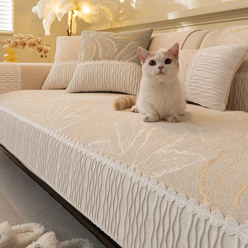 Bohemian Chenille Sofa Cushions, Thickened And Non-Slip, Simple Modern Sofa Seat Pads, Armrest Pads, Backrest Cushions, Sofa Covers, Sofa Wraps