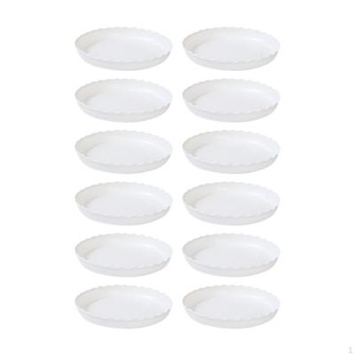 12 Pieces Plant Saucer Flower Pot Saucers Heavy Sturdy Coaster for Pots Base Water Drainage Thick
