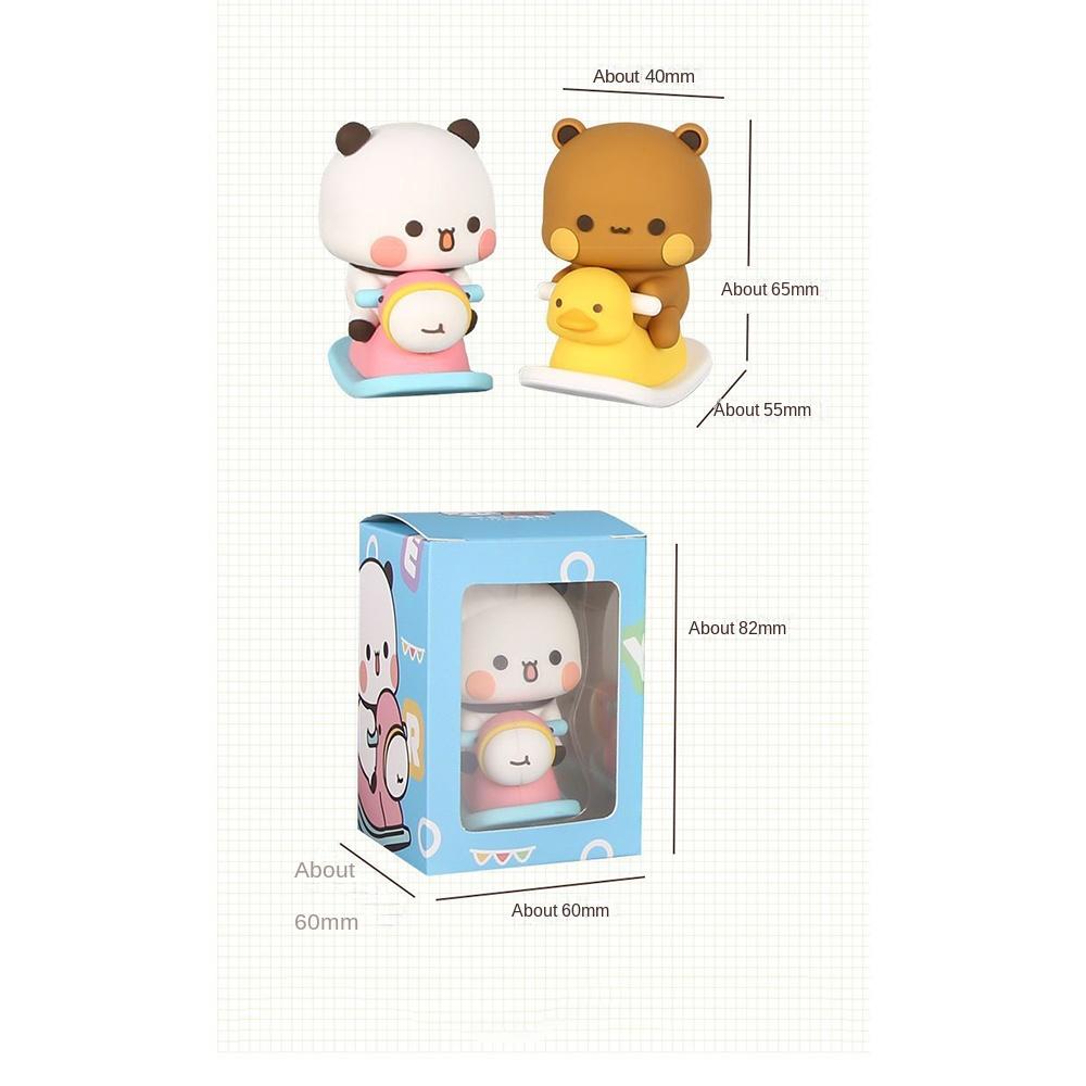 Cute Panda Bear Doll Cartoon Toy Doll Ornament Panda Bear Figure Model  Home Decor