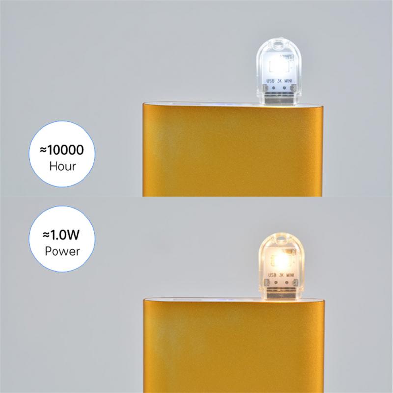USB Plug Lamp LED Night Light Computer Mobile Power Charging Small Book Lamps Eye Protection Table Reading Light Mini Light