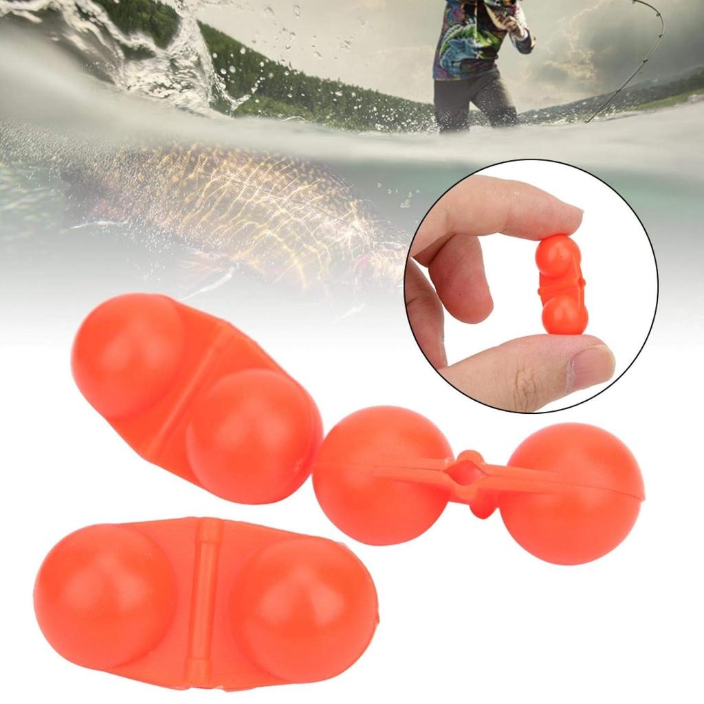 Fishing Line Rattles, Catfish Rattles, 40 Pieces Rattle Beads Fishing, Sea Fishing Attractor Beads, Fishing Double Rattle, Portable ABS Fishing