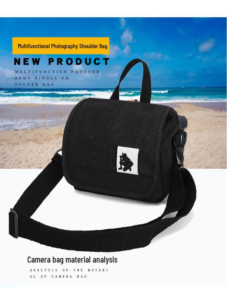 Sony Fujifilm Canon Nikon Retro Camera Shoulder Bag for Mirrorless & DSLR - Unisex Portable Design