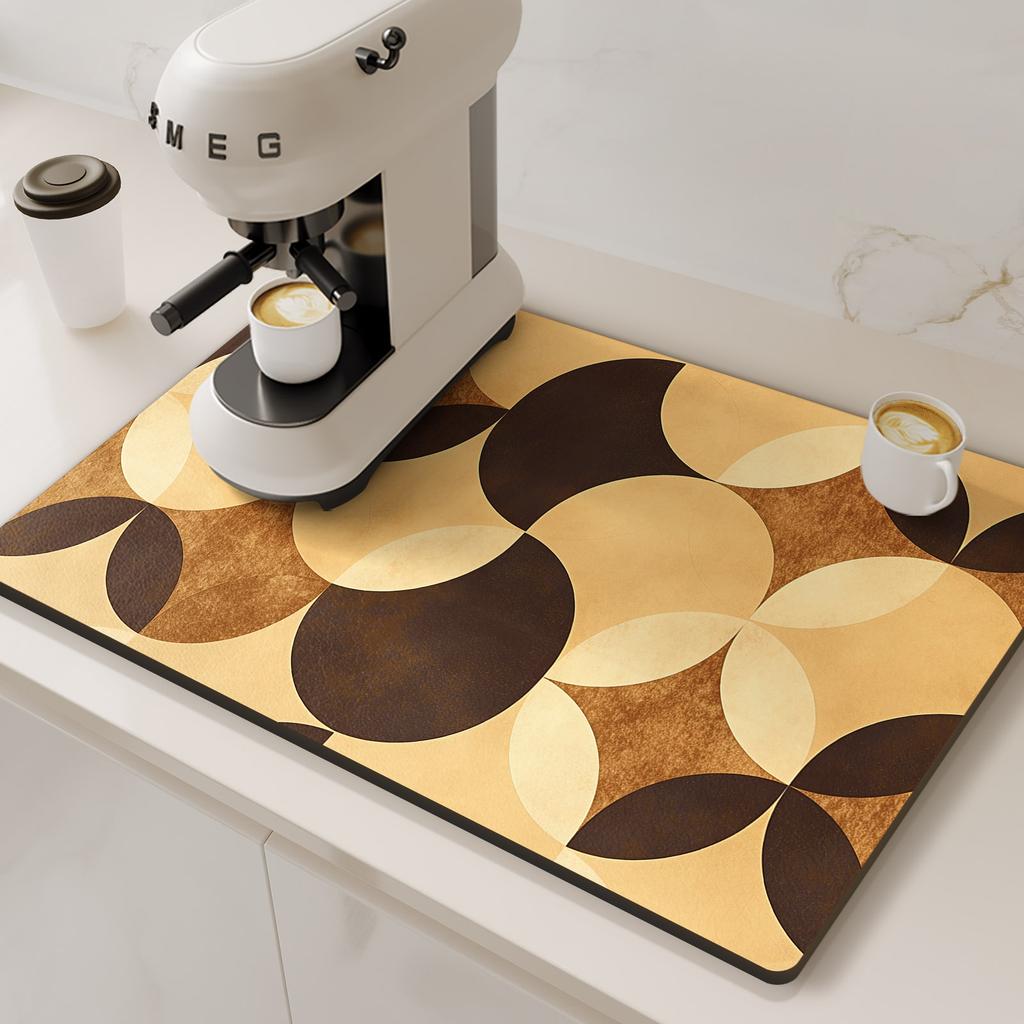 Coffee Machine Mat Drain Pad For Kitchen Non-slip Dish Drying Mats Quick Dry Tableware Faucet Placemat Dinnerware