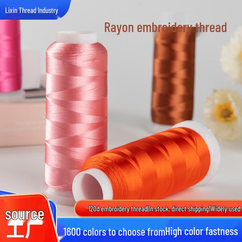 Multi-Color Rayon and Tencel Cotton Embroidery Thread for Qipao, Home Textiles, and Towels