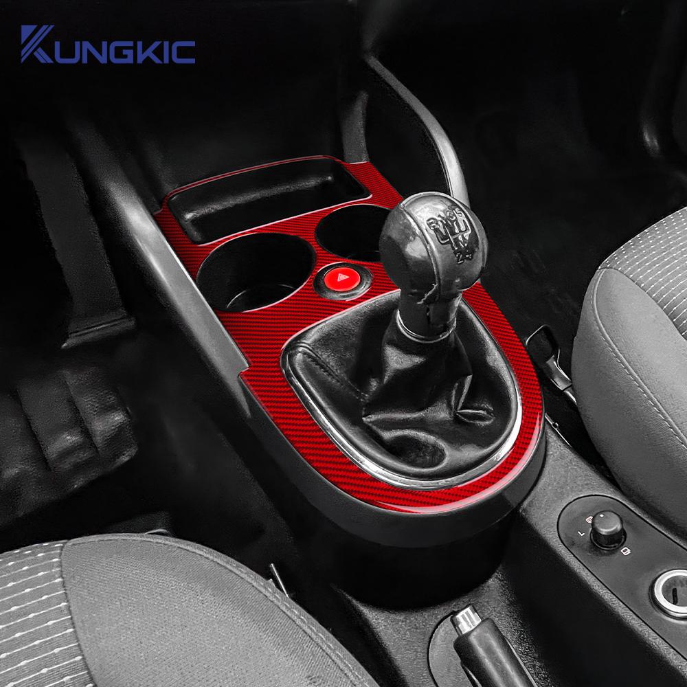 Real Soft Carbon Fiber Sticker For Seat Altea 2004-2009 2010 2011 2012 2013 2014 2015 2016 LHD RHD Car Gear Shift Frame Panel