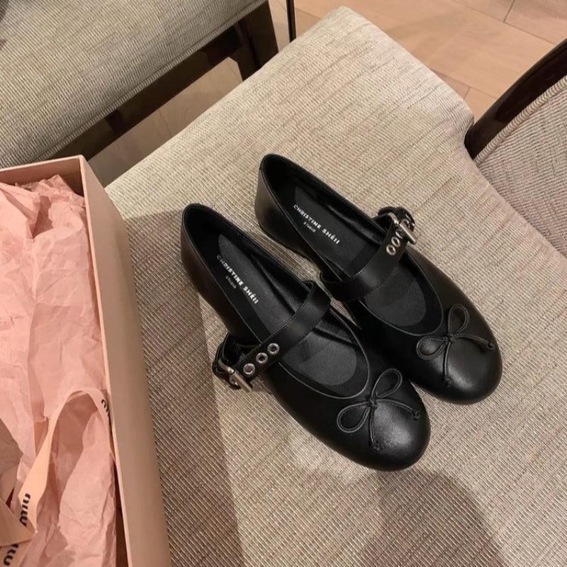 Fashion Designer Spring Women's Mary Jane Shoes Fashion Round Toe Women's Comfortable Soft-soled Flats Women's Comfortable Ballet Shoes