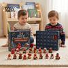 Christmas Desk Decor Red Bird Advent Calendar, 24 Unique Miniature Tree Hanging Ornaments Figurines, for Holiday Gifts Calendar Collectors