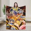 Digimon Plush Blanket Girls Boys Flannel Throw Blanket For Couch Chair Super Soft Quality Bedspread Gift