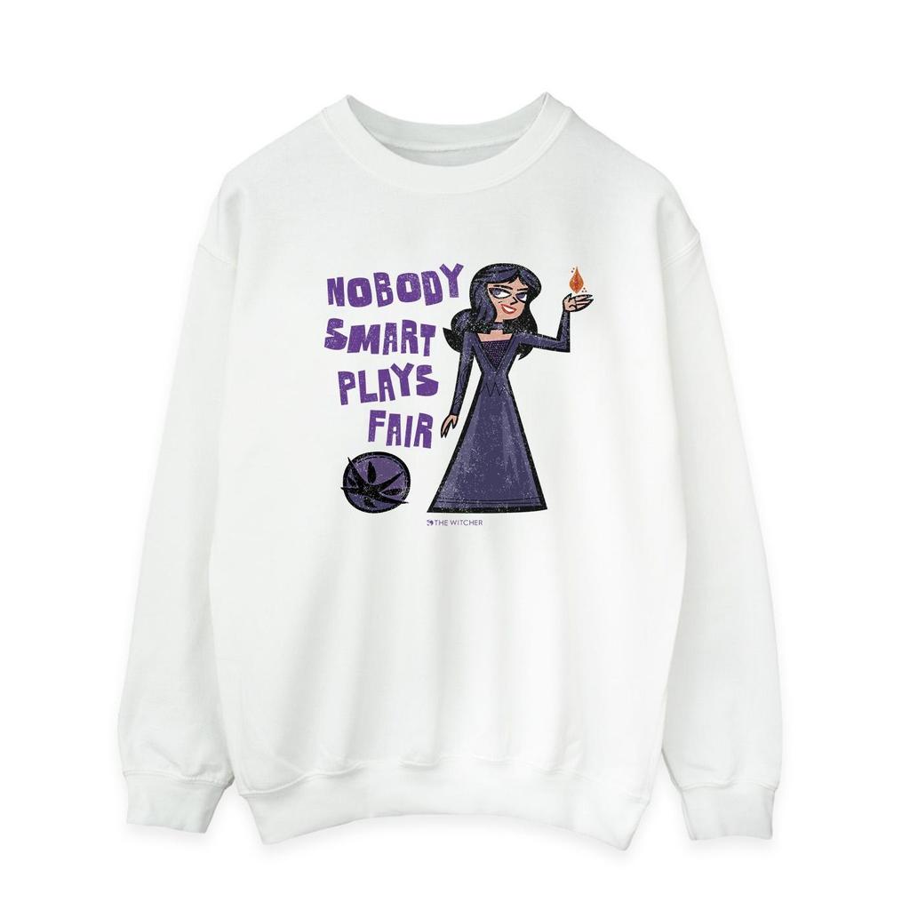 Netflix Mens The Witcher Nobody Smart Plays Fair Sweatshirt