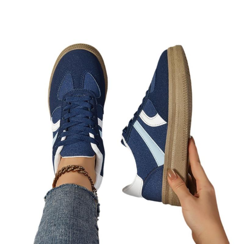 Large size soft-soled sneakers design style lace-up lightweight versatile jogging women's shoes