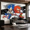 Sonic Hedgehog Wall Tapestry Aesthetic Wall Hanging Printed Fabric Blanket Decorative Tapestries For Bedroom Living Room Home Decor