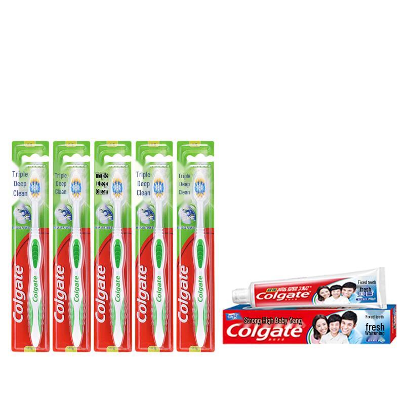 Набор зубная щетка и зубная паста Colgate Triple Deep Clean
