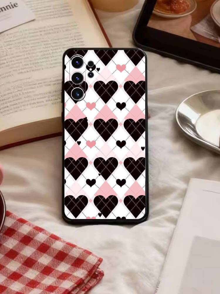 Y2K Cute Strawberry Stars Phone Case For Samsung S26,S25,S24,S23,S22,S21,S20,Plus,Fe,Lite,Others Black Cover