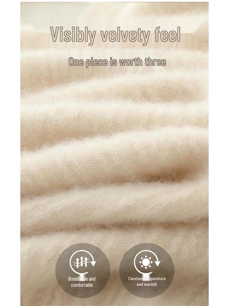 Men's Casual Round Neck Jacquard Wool Sweater - Loose Fit Pullover