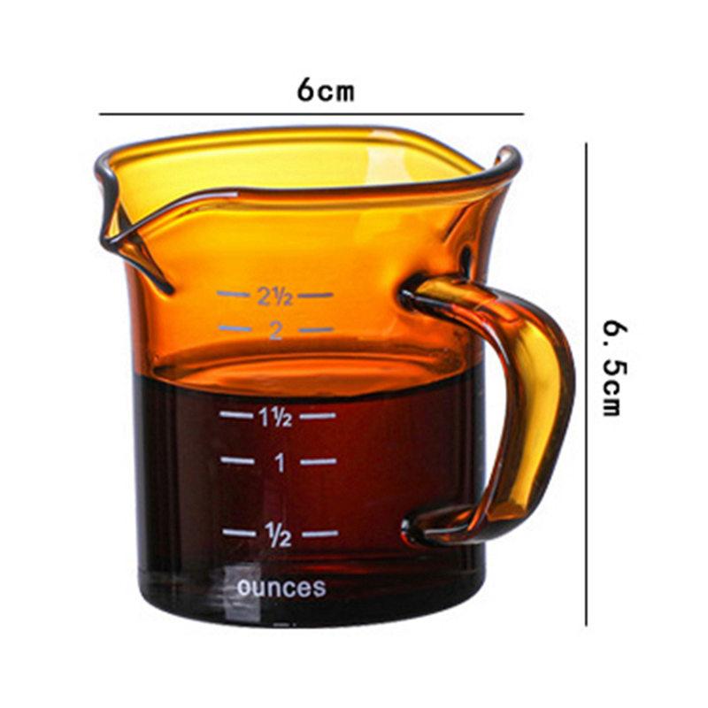 Stained Glass Double-billed Milk Cup Coffee Cup High Borosilicate Glass Measurable Cup Italian Glass Coffee Cup