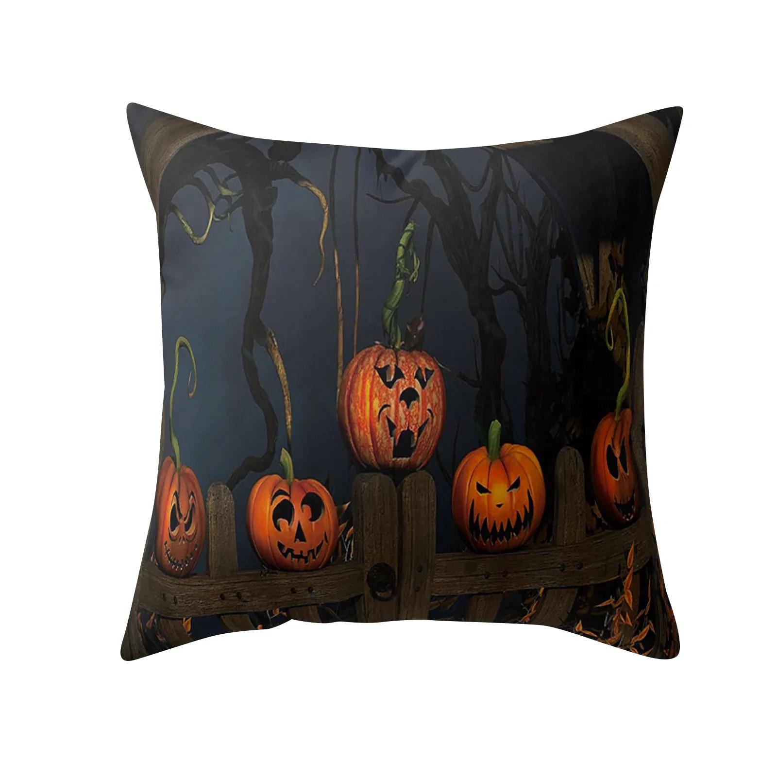

Хэллоуин Ужасы Серия Тыква Принт Наволочка для Подушки для Дома Гостиной Дивана Украшение Квадратная Наволочка 66x66cm жёлтый