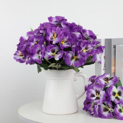 Fiori di Pensée Artificiali Resistenti ai Raggi UV Fiori Finti Riutilizzabili Mazzo di Fiori di Pensée Finti per Vaso Giardino Portico Patio Decorazioni per la Casa Interno Esterno