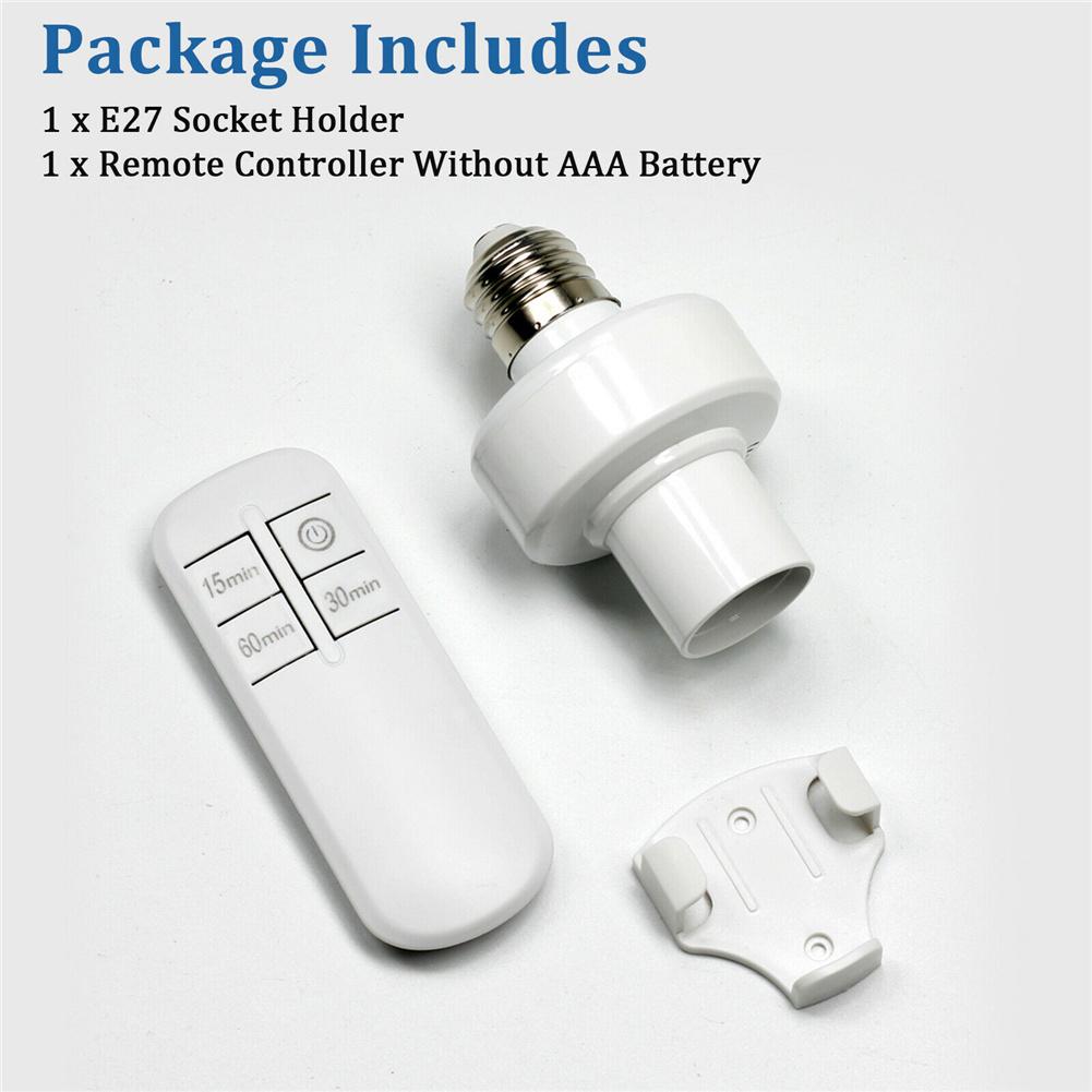 E27 Lamp Holder Wireless Remote Control Stable Performance Light Bulb Cap Socket Switch Screw Kit