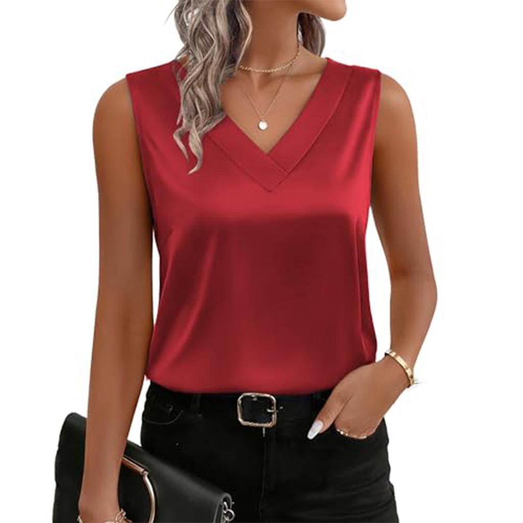 Damen Einfarbig Modisch Business Arbeitshemd Formales T-Shirt Top