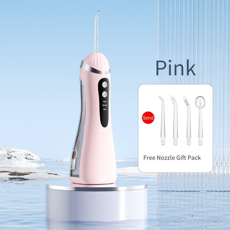Portable High-Pressure Oral Irrigator for Effective Dental Calculus Removal розовый