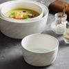 Keramik Reisschale Suppenschale Nudelschale Schale Mattiertes Felsmuster Flacher Boden Gerader Rand Schale Kommerzielles Geschirr Hitzebeständig