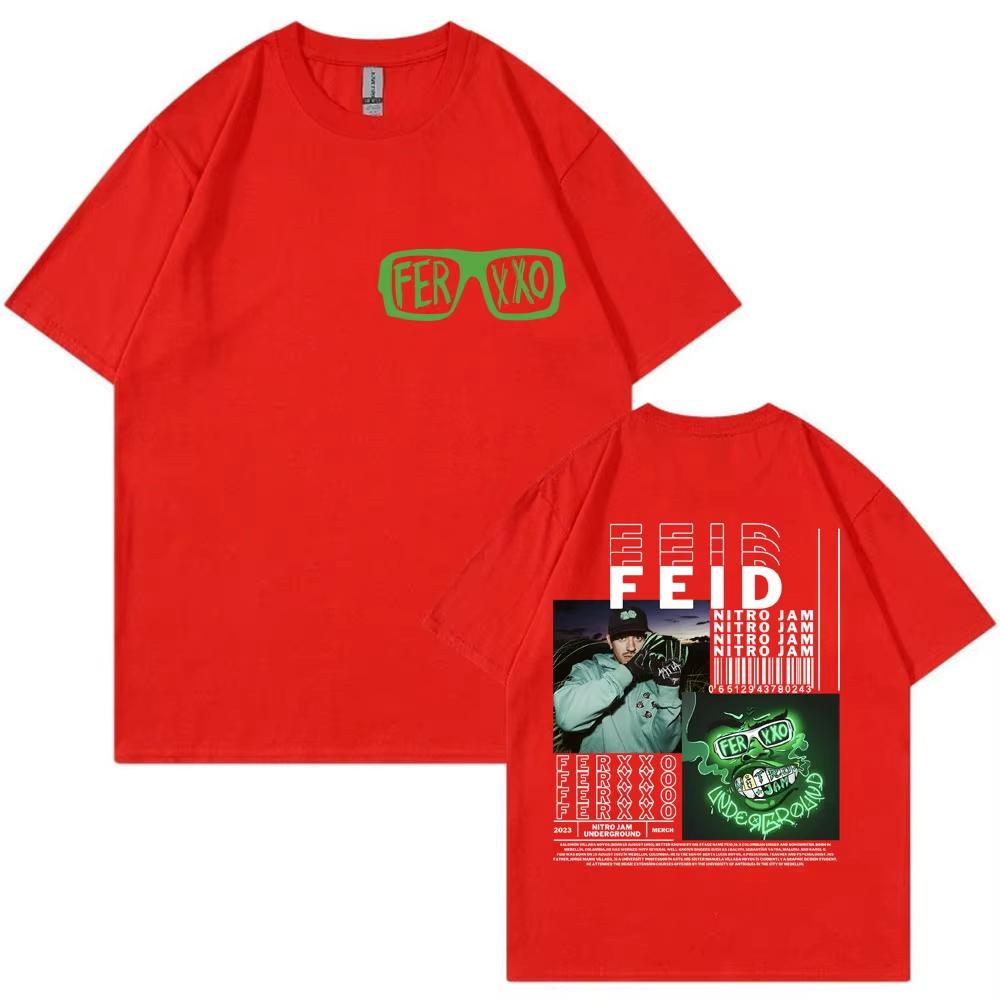 Rapper Feid Ferxxo Music Album T Shirts Unisex Women Hip Hop Fashion Retro Harajuku Tshirt Oversized Cotton Gothic Tees Streetwear