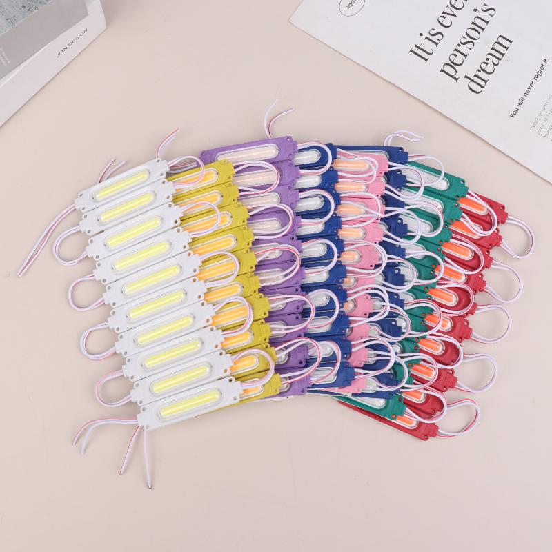 10Pcs/Lot 12V/24V Multicolour Led Modules Cob Light Backlight Shop Banner Waterproof Ip65 Decorations Warm White