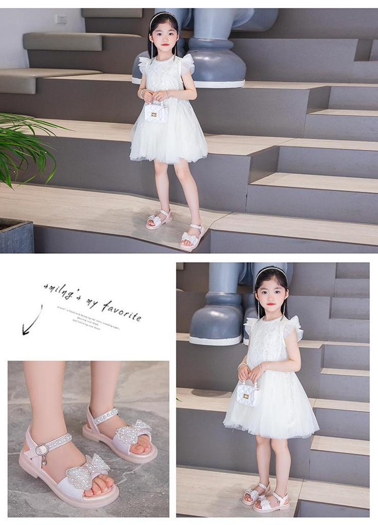 2026 Summer Girls' Soft Sole Bow Princess Sandals
