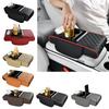 Car Armrest Box Thicken Height Pad Arm Rest Cushion with Pocket Tissue Cup Holder Elbow Support Universal