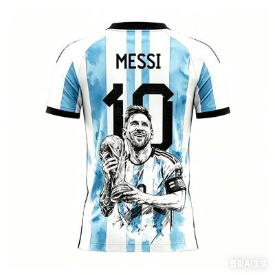 New Messi Summer 3D Printable Family Clothing Football Shirt T-shirt Is Loose and Comfortable Suitable for Daily Wear