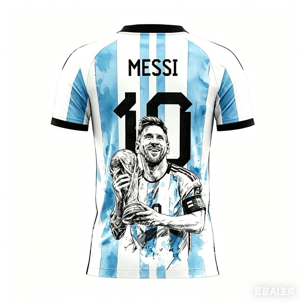 New Messi Summer 3D Printable Family Clothing Football Shirt T-shirt Is Loose and Comfortable Suitable for Daily Wear