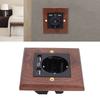Wall Socket Black Walnut Wood Panel 16A 110-250V Wall Electrical Outlet with Dual USB Ports for Indoor