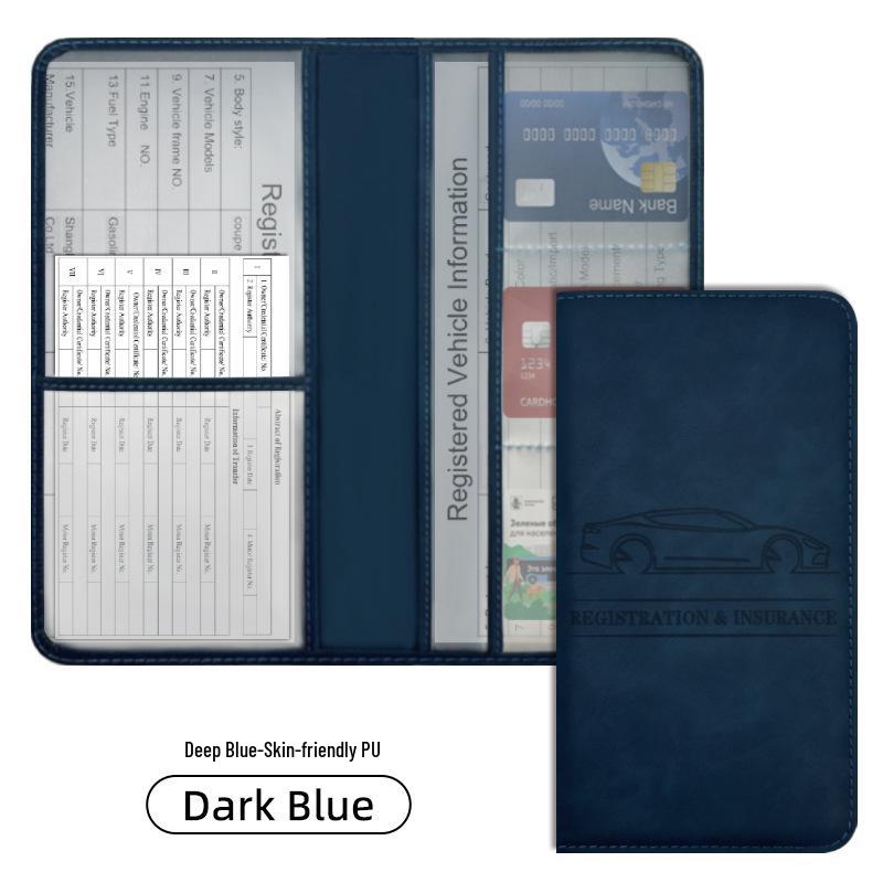 American Driver's License PU Leather Wallet: Car Registration & Insurance Document Holder
