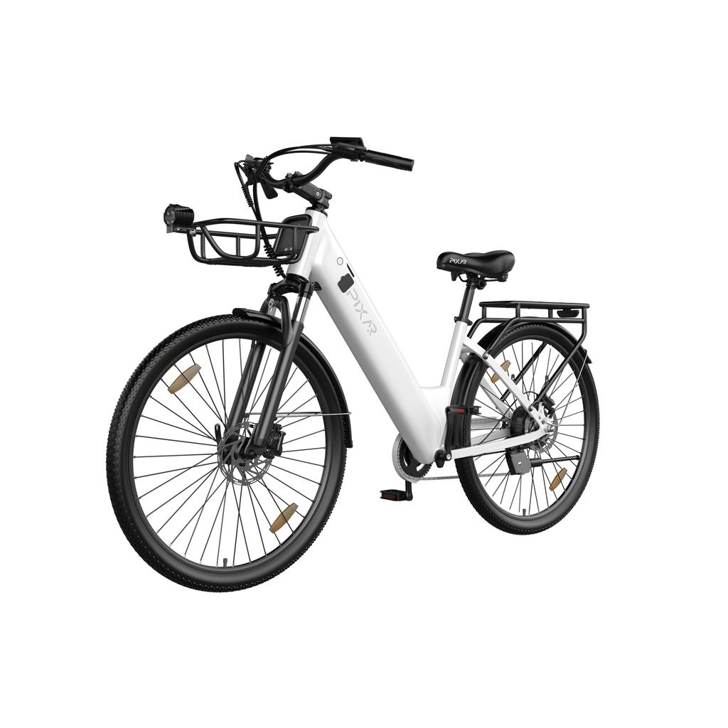 PIXAR C1 PRO Commuter Electric Bike, 36V 18Ah Battery, Shimano 7-Speed, Hydraulic Brakes