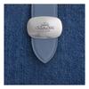 Coach Blue Denim Hobo Shoulder Bag with Signature Logo Turnlock & Silver Hardware for Daily Use