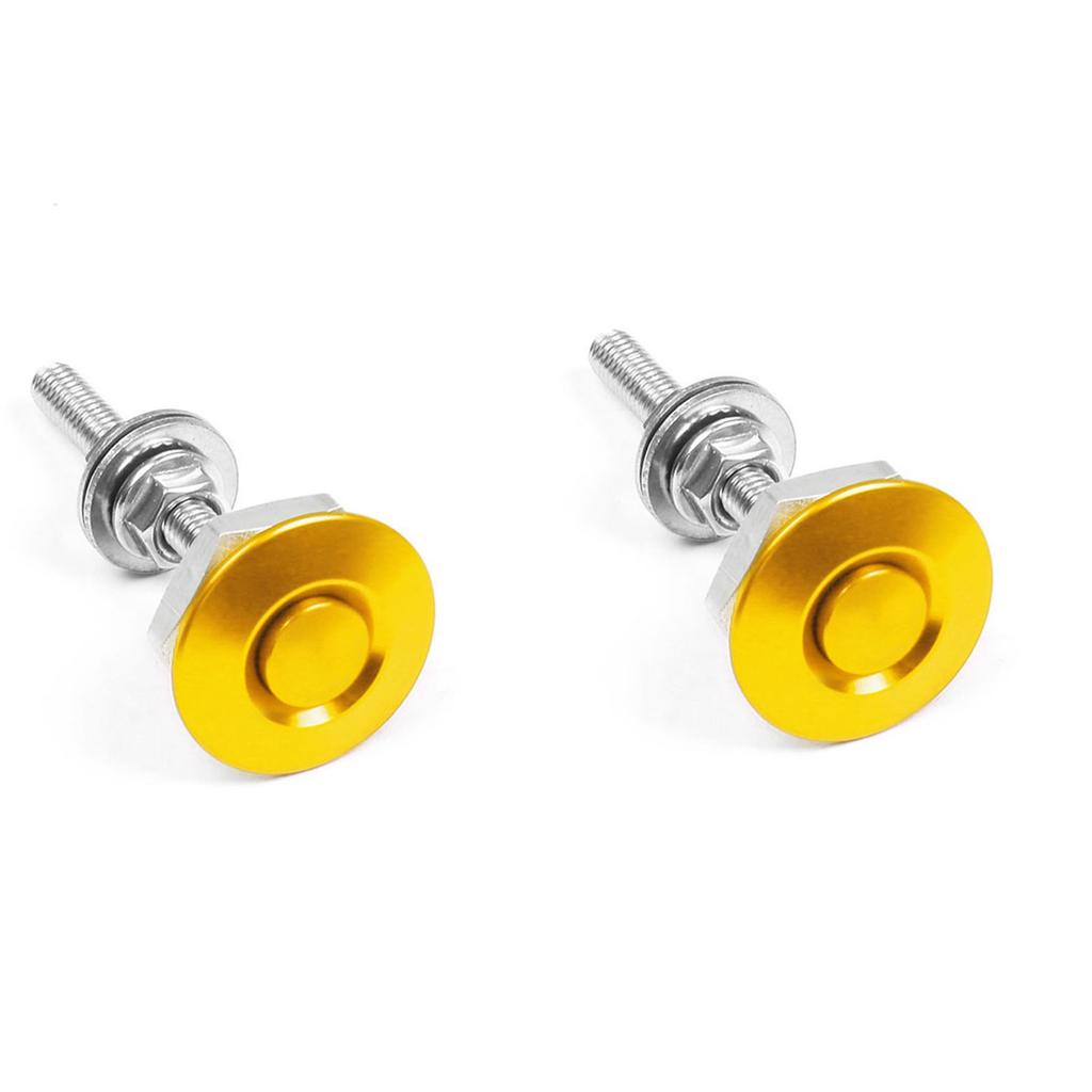 2x Universal Aluminum Bumper Quick Release Fasteners kit Fit for Car Trunk Fender Hatch Lid Black Engine Bonnet Lock Latch Clips