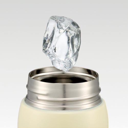 Skater STOT3 350ml Stainless Steel Hot/Cold Insulated Water Bottle with One-Touch Opening, Moomin Design, Light Color