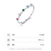 Frauen Ringe S925 Sterling Silber Farbe Zirkon Ring Weiblichen Einfachen Ring