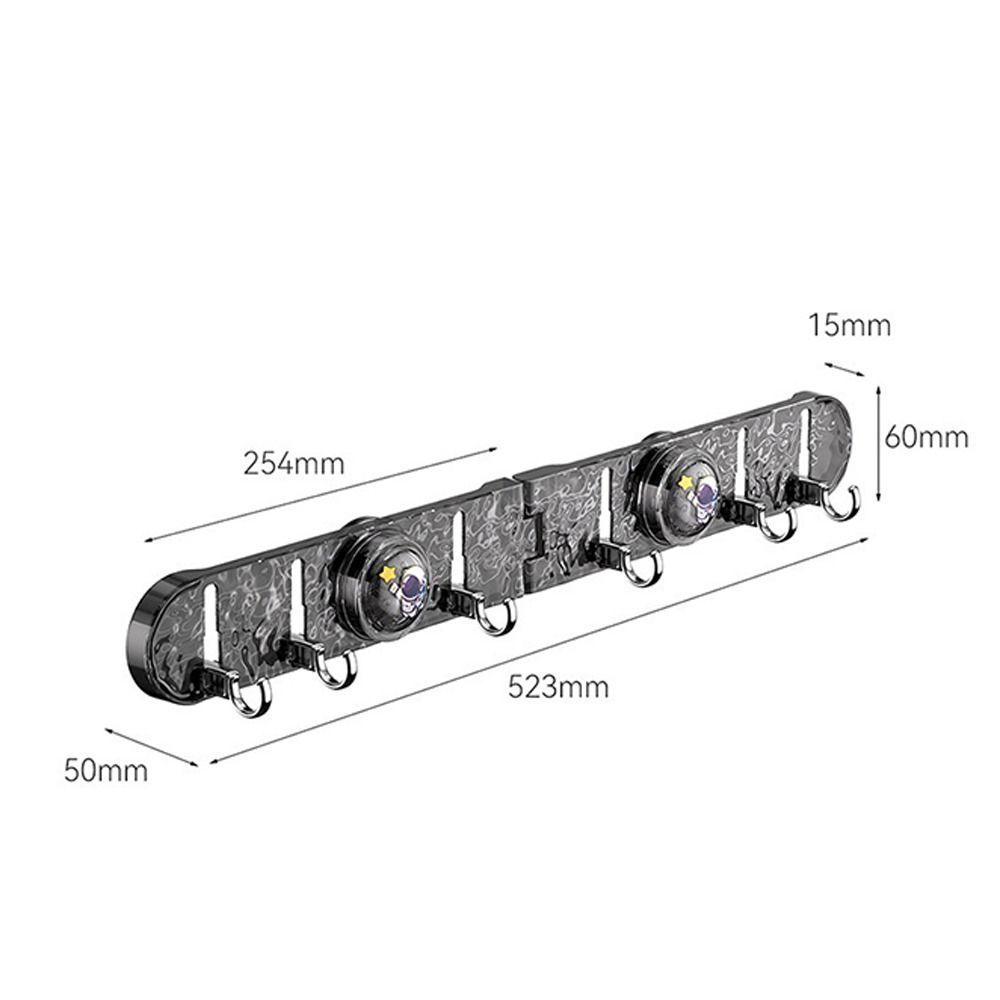 Folding Suction Cup Row Hook Punch-Free 6 Hooks Bathroom Towel Rack Corrugated Row Hook Wall Mounted Coat Hanger