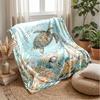 Ocean Life Adventure 38 Theme blanket Lightweight Warm Flannel Blanket Decorative Throw Blanket for Home Decoration